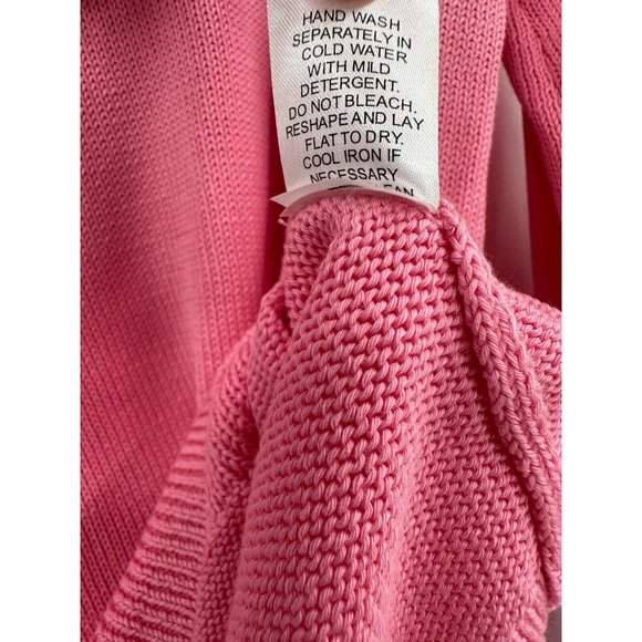 Tuckernuck Mixed Berry Pink Crochet Bettina Sweater sz M NWT Long Sleeve Collar - Picture 7 of 7